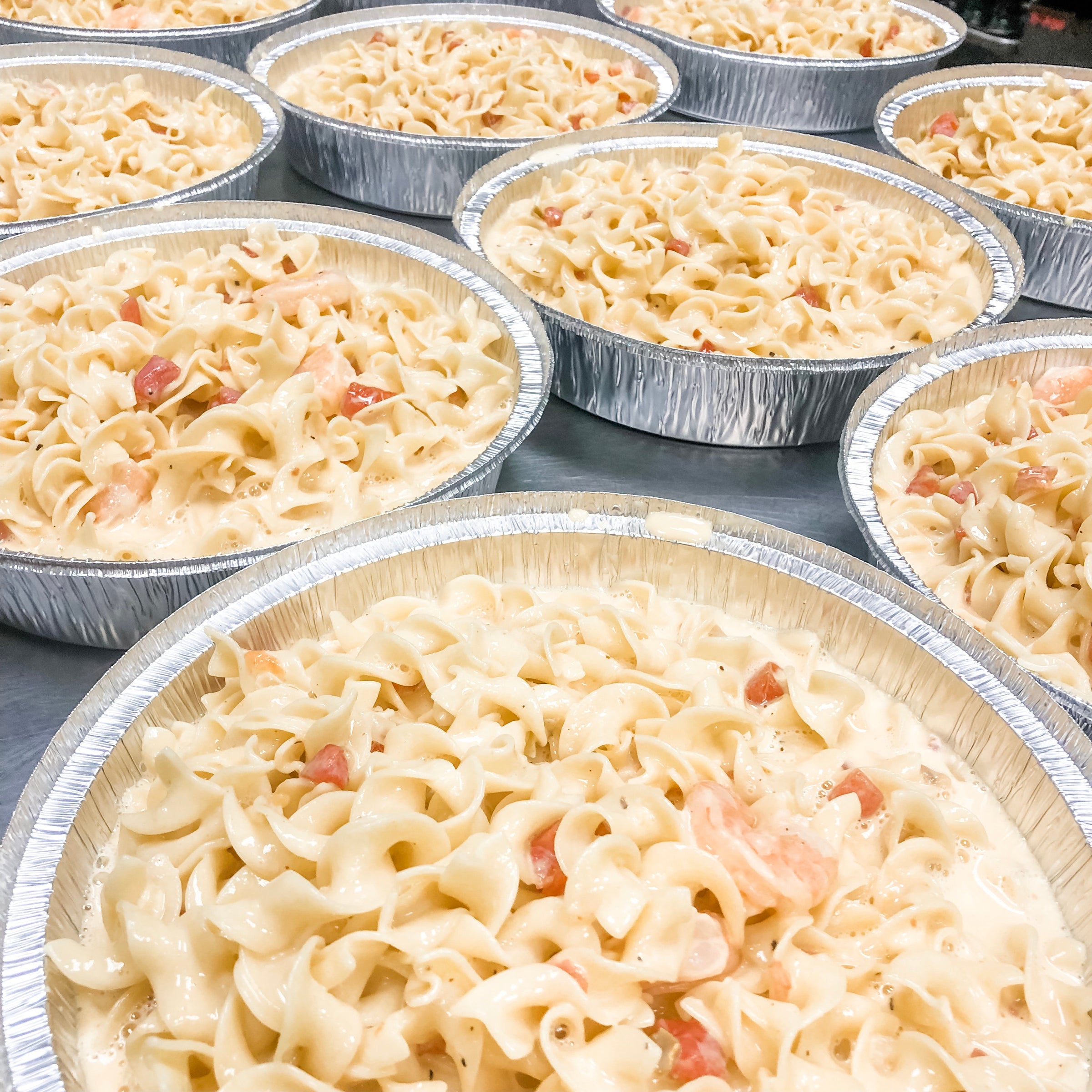 Cheesy Shrimp Pasta Farmer's Table